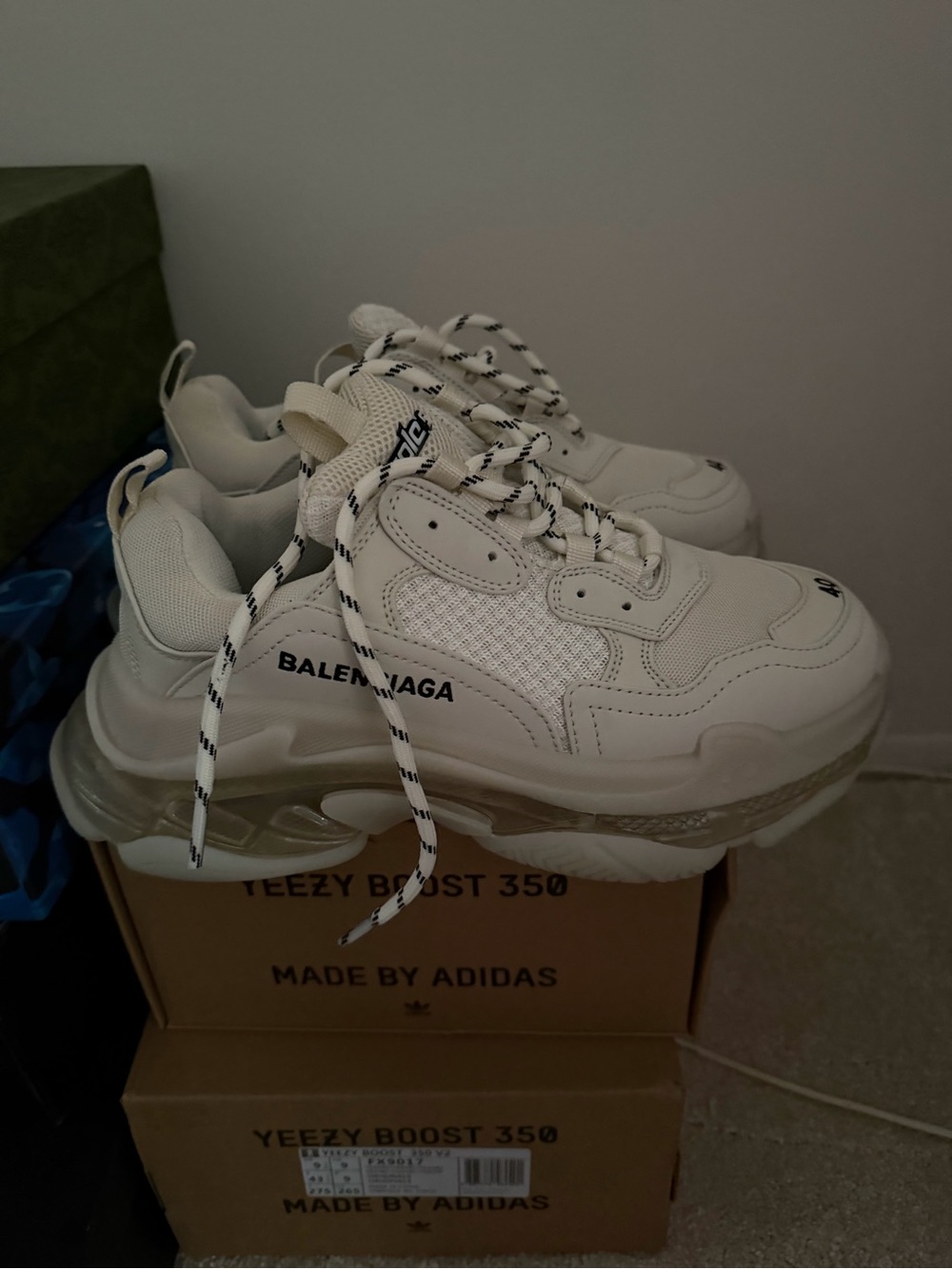 Balenciaga White Chunky Lace-Up Platform Sneaker